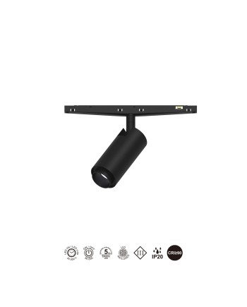 MAGNETO mini * FOCO LED ZOOM 7W NEGRO
